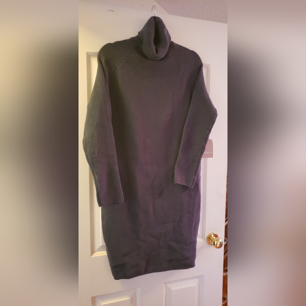 Knit turtleneck dress
